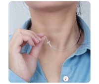 Letter T Silver Necklace SPE-5534